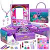 Generico Trucco per Bambini,Giocattoli per Principesse in Gioco di Ruolo,Set Trucco e Nail Design per Bambine | per Festa di Compleanno, Spettacolo, Ballo in Maschera, San , in Auto o a Casa
