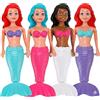 Tomatoys X4 Bambole Sirena a Carica Giocattolo da Bagno 4 Figure Natatrici 19cm Giocattolo Piscina Bambine Sirene Galleggianti Vasca Estate Giochi Acquatici