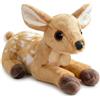 Hperu Peluche cerbiatto sdraiato, cervo, super morbido per coccole, decorazioni per la casa carine e Natale, kaki