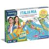 Clementoni Sapientino più - Italia Mia, Gioco Educativo Geografica Bambini 6+ Anni, Tabellone Fronte Retro, Quiz Interattivi e Itinerario per Scoprire l'Italia, Made in Italy, Lingua Italiana, 16417