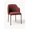 Westwing Collection Sedia imbottita in bouclé con braccioli Felicia