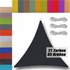 Ufamiluk vela ombreggiante telo ombreggiante per esterno triangolare Impermeabile tenda a vela da giardino telo ombreggiante vela telo tenda tende da sole parasole per esterno da giardino grigio