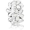 PANDORA Distanziatore con margherita in argento con smalto bianco
