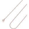 FOCALOOK Collana Donna e Uomo Catena Sottile 1mm in Acciaio Inossidabile Catena di Ricambio per Pendente Oro Rosa Lunghezza 45cm Confezione Regalo