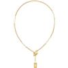 Lebole Maison COLLANA GIROCOLLO LETTERA LUCE OTTONE PIETRE PERLA