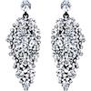 EVER FAITH Cristalli per il Matrimonio Orecchini per la Sposa, Brillanti Chandelier a Goccia Dangle per Donne Ragazze Fondo Nero Trasparente