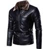 Generico Giacca Pelle Uomo Invernale Giubbotto Moto Impermeabile Giacca Tuta Elegante Giubbotto Leggero Sportiva Giacca Calda Uomo Trekking Casual Winter Jacket Men Cappotto Softshell Antivento