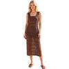 Beauty Women Abito Donna Crochet Traforato, Copricostume Mare Senza Maniche