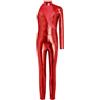 Aislor Tuta Intera da Ginnastica Artistica Bambina Monospalla Balletto Leotard Body da Pattinaggio Artistico Bodysuit Danza Classica Moterna Tutine Dancewear Rosso B 9-10 anni