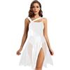 Alvivi Abiti da Ballo Latino Contemporaneo Costume Danza del Ventre Ballerina Samba Balletto Vestito da Danza Lirica Donna Dancewear B Verde G M