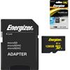 Energizer High Tech - Scheda di memoria microSD classe 10, 128 GB, con adattatore