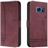 Lihondar Cover per Samsung Galaxy S7, Custodia Samsung S7 Portafoglio, Flip Libro Wallet Case Antiurto Custodia in Pelle PU Premium, Slot per Schede, con Magnetica a Scatto per Samsung S7 (Rosso)