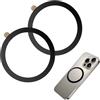 WANTUSHUI 2 adesivi magnetici, set di conversione magnetica universale, anelli in metallo nero, magnetici per custodia del cellulare, adesivo magsafe per cellulare, anello magnetico autoadesivo