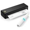 eSynic Stampante Termica Portatile A4 Senza Inchiostro, Supporta Multi Format, Stampante Wireless Bluetooth + USB, Compatibile con iOS Android Windows Mac, Ideale per Ufficio, Studio e Viaggio - Nero