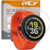REY Pellicola salvaschermo per SUUNTO Run, Vetro temperato, di qualità Premium