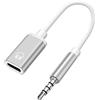 Generico 2 Adattatore USB C Jack 3,5mm, Adattatores USB a Jack per cuffie 3.5 mm, Adattatore Audio da Tipo C per Cuffie Cavo Adattatores 3.5mm Maschile a Type, Supporto Tutti I Tipo - Argento