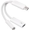 BTFO Adattatore USB C a Audio 2 in 1 per iPhone 15/16, Adattatore Jack Audio USB C con Porta di Ricarica PD da 60W Dongle Jack per Cuffie Compatibile con Galaxy