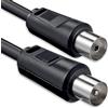 1aTTack.de Cavo antenna SAT 2,5 metri 2x spina coassiale schermata > presa nero St-Ku 75db