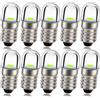 Ruiandsion Confezione Grande 10 Micro Lampadine LED E10 12V Verde, Chip 2835, Segnalazione Luminosa per Microscopi e Apparecchi Scientifici