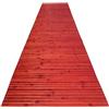 SpazioTessile Tappeto Cucina Stuoia Passatoia Gommata Bamboo Naturale Antiscivolo 9Misure tinta unita rm (Rosso, 50x380)