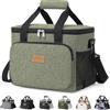 Lifewit Borsa Termica Porta Pranzo 9L(12 Lattine), Medio Borse Frigo Pranzo Ufficio per Uomo e Donna, Lunch Bag per Lavoro, Mare, Viaggio, Spiaggia, Verde Scuro