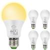 ChangM Lampadina Con Sensore, 13W E27 Lampadina LED con Sensore Crepuscolare Luce Notturna con Automatico Interno/esterno Bianco Caldo 2700K, confezione da 4