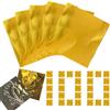Erconsso 100 fogli di lamina per artigianato, goffratura dorata, fogli di lamina reattiva, carta decorativa per pittura, unghie, artigianato, goffratura, scrapbooking, creazione di biglietti