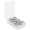 Fdit 6 pezzi in acciaio inox Ice Cube Vodka Ice Stone Whisky Vodka Pietre Ball Ice Chiller Pietra Birra Vino raffreddamento Bal