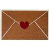 Generico Tappeto per esterni di San Valentine, zerbino decorativo con busta a forma di cuore, tappetini di benvenuto a forma di cuore d'amore, porta d'ingresso antiscivolo, decorazione di San Valentine