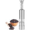Generic Macinasale manuale, a pressione, in acciaio inox, con molla, portatile, per uso domestico