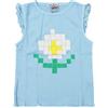 Bobo Choses Kids Pixel Daisy Frill Sleeveless (Sky) B126AC029 451 154945924