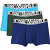 KARL LAGERFELD Uomo Bold Elastic Trunk (3 Pack) Medievale/Foresta/Malibu S