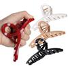Generico 4PCS Opaco Silicone Mollette Capelli Donna, 13 * 4,8 * 5cm Antiscivolo Resistente Alle Cadute Fermagli Per Capelli, L'uso Quotidiano, Soddisfa Diverse Esigenze In Termini Di Volume Styling Dei