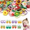 MKEAWWU 80 pz neonate capelli fiocchi cravatte per capelli piccole mollette per capelli nastro del grosgrain fascia coda di cavallo elastico corde per capelli accessori per capelli per bambini piccoli