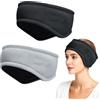 KUHAWL 2 fasce per capelli da uomo e da donna, invernali, per sport, inverno, sci, paraorecchie a doppio strato, per corsa, sci, equitazione, bicicletta