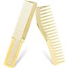 Sonew Set di Pettini per Strumenti per il Taglio dei Capelli Kit per Parrucchieri da Barbiere Pettine a Denti Larghi per Tutti i Tipi di Capelli(Oro)