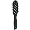 CULER 1PC Ventilato Districante Spazzola Di Secchezza Rapido Dei Capelli Curvo Pettine Anti Statico Hair Styling Tool Pro Pettine Di Massaggio Per Spessi Lunghi Capelli Ricci (Nero)
