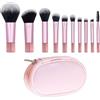 Generico Set Di Pennelli Da Trucco Da Viaggio | Set Pennelli Trucco da Viaggio Ergonomico - Utensile Cosmetico Con Manico Corto Ergonomico E Morbido Per Cipria Fard Ombretti E Bellezza