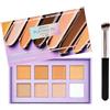 OPEIXSAYKOC Palette Concealer,Soft Matte Correttore Crema di 8 Tonalità Sfumabili con Applicatore,Full Coverage Concealer,Cream Palette,Impermeabile a Lunga Durata