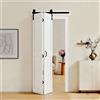 VEVOR Kit Porte Libro e Soffietto da 914 x 2134 x 35 mm, in MDF per Armadio con Kit Ferramenta, Design Salvaspazio con Telaio a H, Assemblaggio Autonomo per Camera da Letto, Guardaroba, Bianco