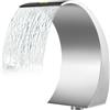 VEVOR Cascata per Piscina da 30x60x45 cm, Diametro interfaccia da 6,35 cm per Fontana per Piscine Interrate o Laghetti Giardino, Fontana Gioco d'Acqua in Acciaio Inossidabile, Rilassante e Benessere