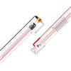 VEVOR Tubo Laser CO2, 60 W, Tubo per Incisione Laser in Vetro Borosilicato, Lunghezza 1250 mm, Diametro Esterno 80 mm, con Testa in Metallo, Fili Precollegati, per Macchina Taglio e Incisione Laser