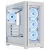 Corsair Case Corsair iCue 5000X RGB QL Edition vetro temperato Mid-Tower Smart bianco
