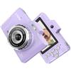 Trayneel Fotocamera HD a doppio obiettivo con schermo IPS da 2 8 pollici, sensore CCD da 48 MP, 2 video 5K UHD, supporto OTG, compatibilità con schede TF e zoom ottico 8x per uso studentesco (viola)