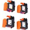 AUNMAS 4pcs Sostituzione della Testina di Stampa Professionale per DesignJet 100 110 111 500 510 800 813 850 Magenta Black Cyan Giallo Sostituzione della Carta Stampabile