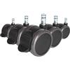 Does not apply 619038 5X Rotelle per Pavimenti Rigidi Con Freno Di Bloccaggio 10Mm / 65Mm Rotel
