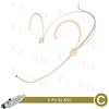 Headset Microfono 100-20KHZ 2V-10VDC 3.5mmXLR Beige Cardioide Cuffie Microfono