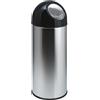 V-Part - Abfallbehälter mit Druckdeckel 55 Liter - Stainless steel Plastic - Edelstahl, Schwarz