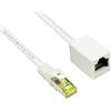 Good Connections Prolunga del cavo patch RJ45 con cavo grezzo Cat.7 e protezione del naso a scatto (RNS®), S/FTP, PiMF, senza alogeni, 600MHz, OFC, bianco,