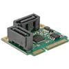 Delock Mini PCIe I/O PCIe half size 2 x SATA 6 Gb/s (95260)